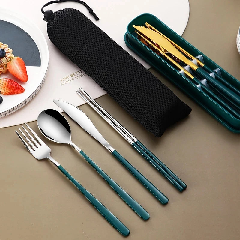Portable Stainless Steel Travel Cutlery Set