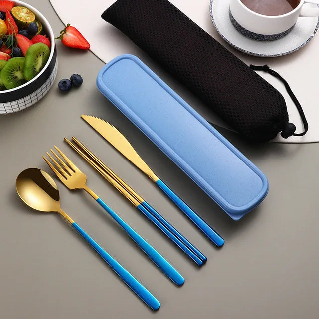 Portable Stainless Steel Travel Cutlery Set