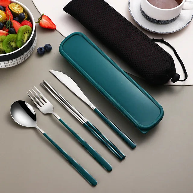 Portable Stainless Steel Travel Cutlery Set