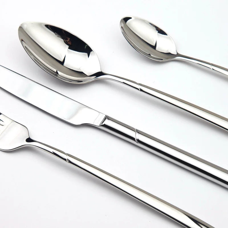 Luxury Gold Plated Stainless Steel Flatware Set