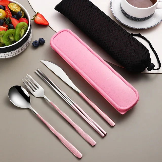 Portable Stainless Steel Travel Cutlery Set