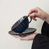 Ceramic Tea Cup and Saucer Set — Modern Wide Design