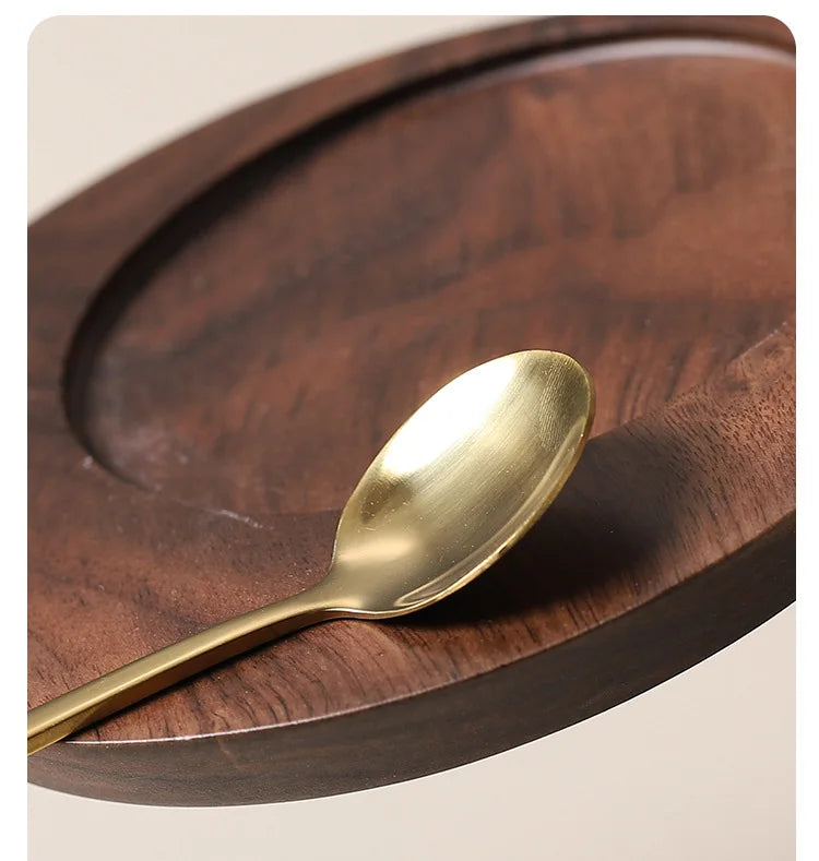 Ceramic Coffee Cup with Walnut Handle and Wood Saucer 300 ml, view 7