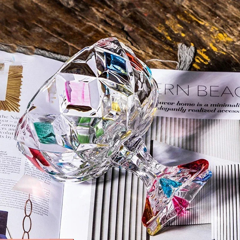 Hand Painted Glass Ice Cream and Dessert Cup