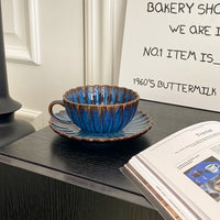 Ceramic Tea Cup and Saucer Set — Modern Wide Design