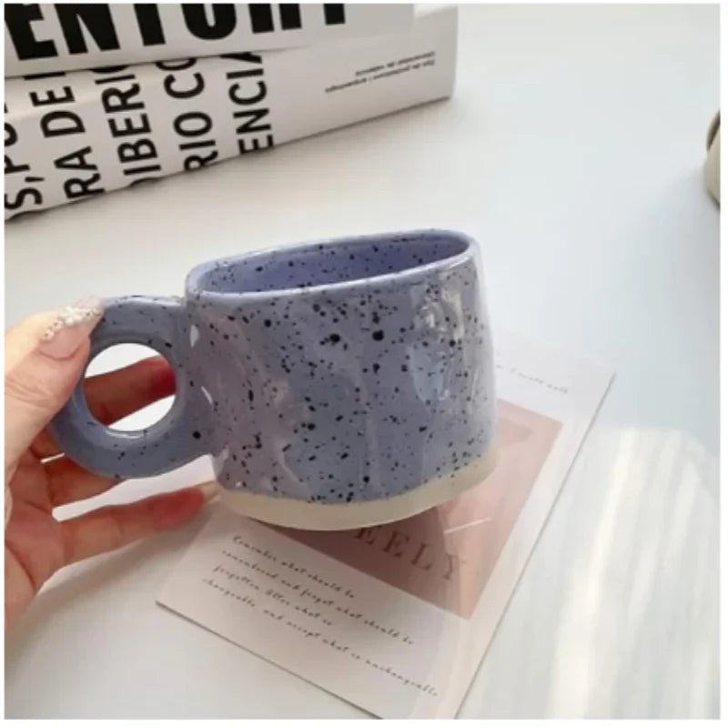 Modern Ceramic Ring Handle Coffee Mug