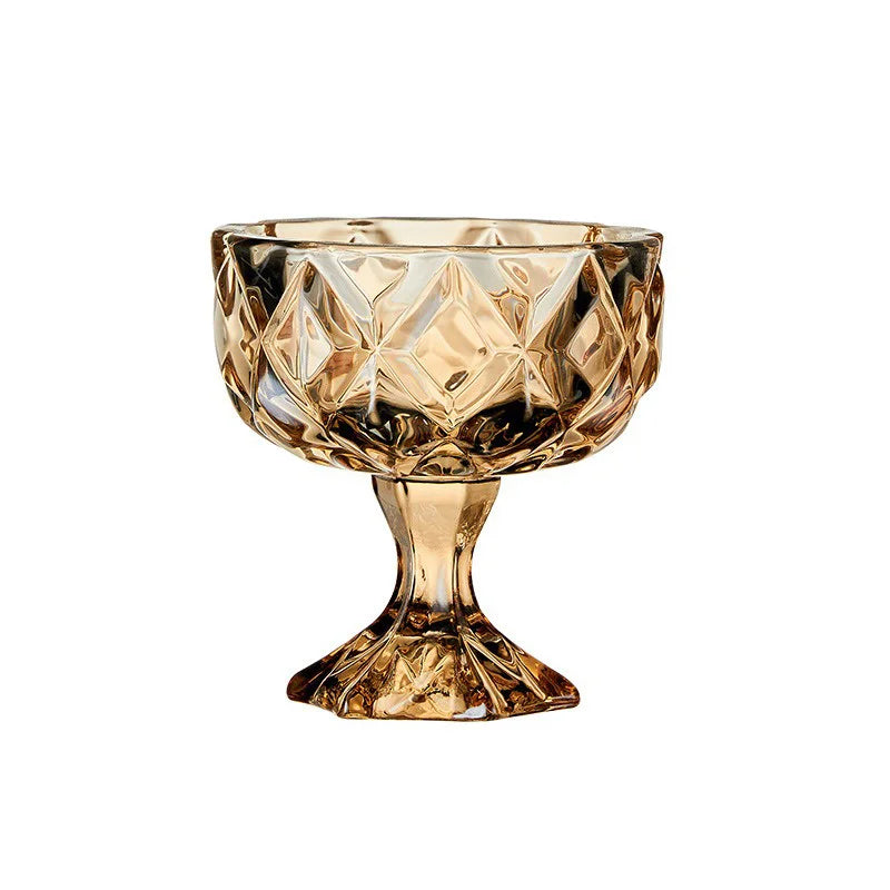 Hand Painted Glass Ice Cream and Dessert Cup