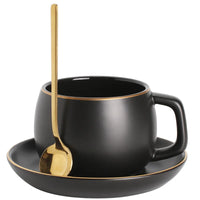 Porcelain Coffee Cup Saucer and Spoon Set