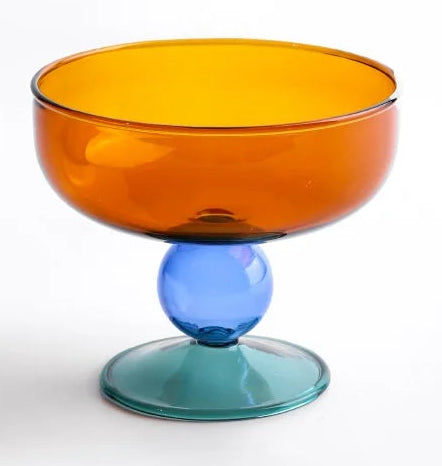 Colourful Glass Ice Cream Cup