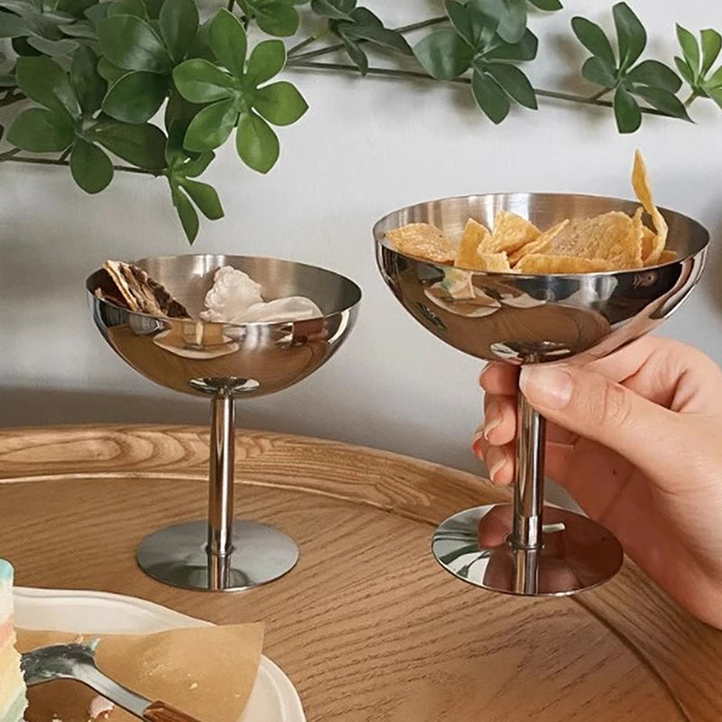 Stainless Steel Goblet Dessert and Salad Bowl