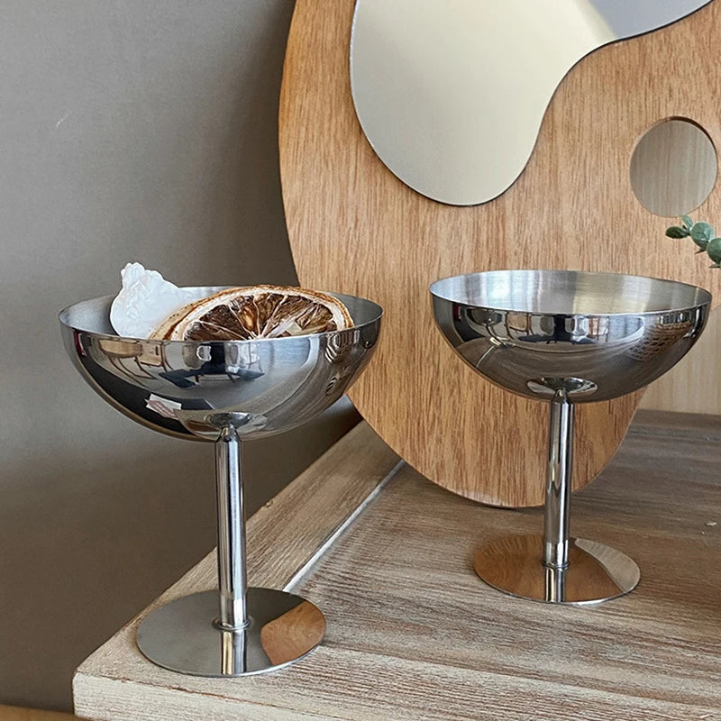 Stainless Steel Goblet Dessert and Salad Bowl