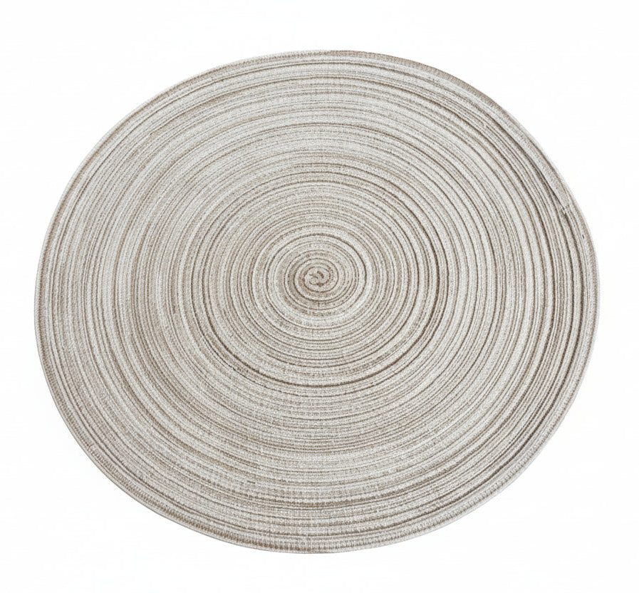 Round Woven Linen Table Placemats 6 Pieces