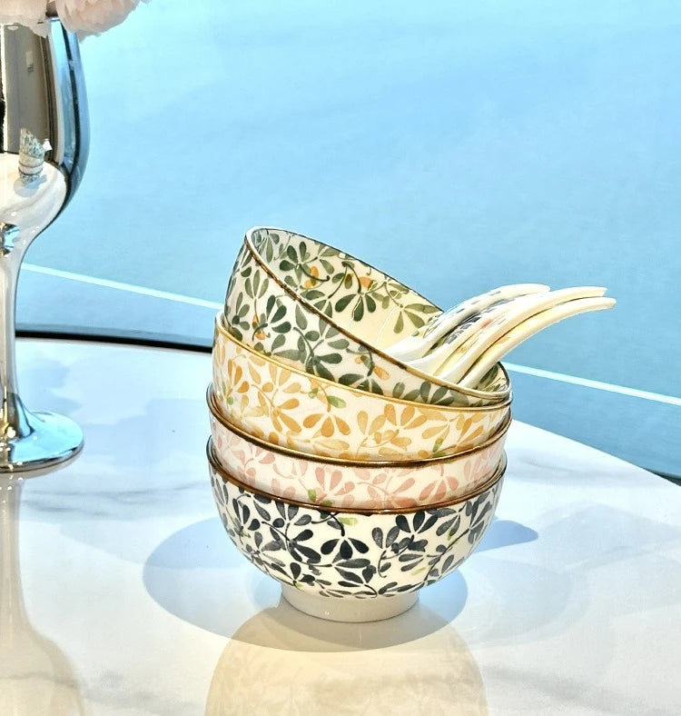 Japanese Ceramic Hand Painted Soup Bowl