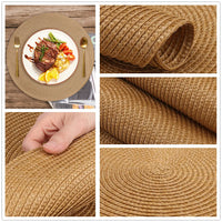 Round Braided Placemats 6-Pack 34 cm