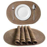 Oval Braided Placemats 4-Pack 50 x 35 cm