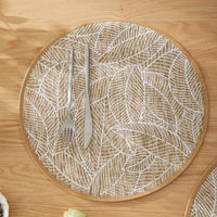 Bohemian Printed Round Linen Placemats 6-Pack 38 cm