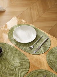 Irregular Polyester Cotton Placemats 4-Pack 45 x 30 cm