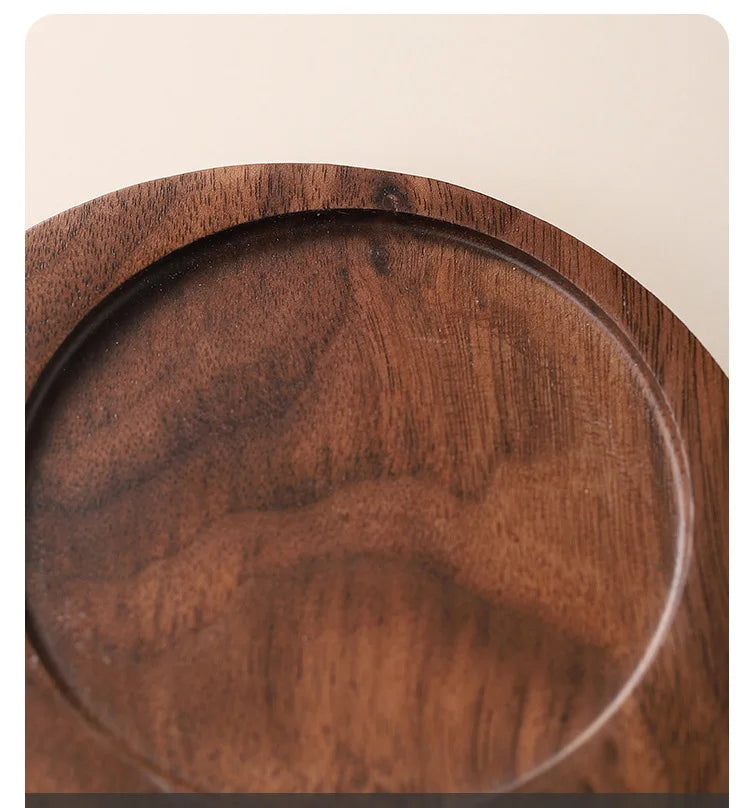 Ceramic Coffee Cup with Walnut Handle and Wood Saucer 300 ml, view 8