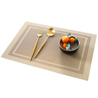 Rectangle Table Mats — Wipeable PVC, Indoor & Outdoor, Set of 4