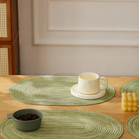 Irregular Polyester Cotton Placemats 4-Pack 45 x 30 cm