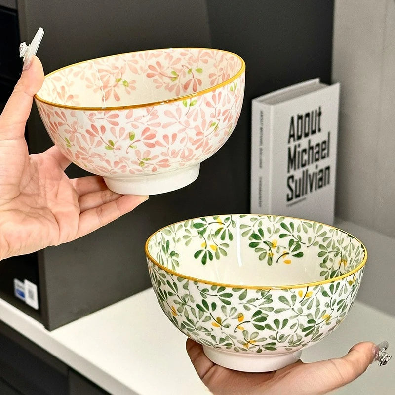 Japanese Ceramic Hand Painted Soup Bowl