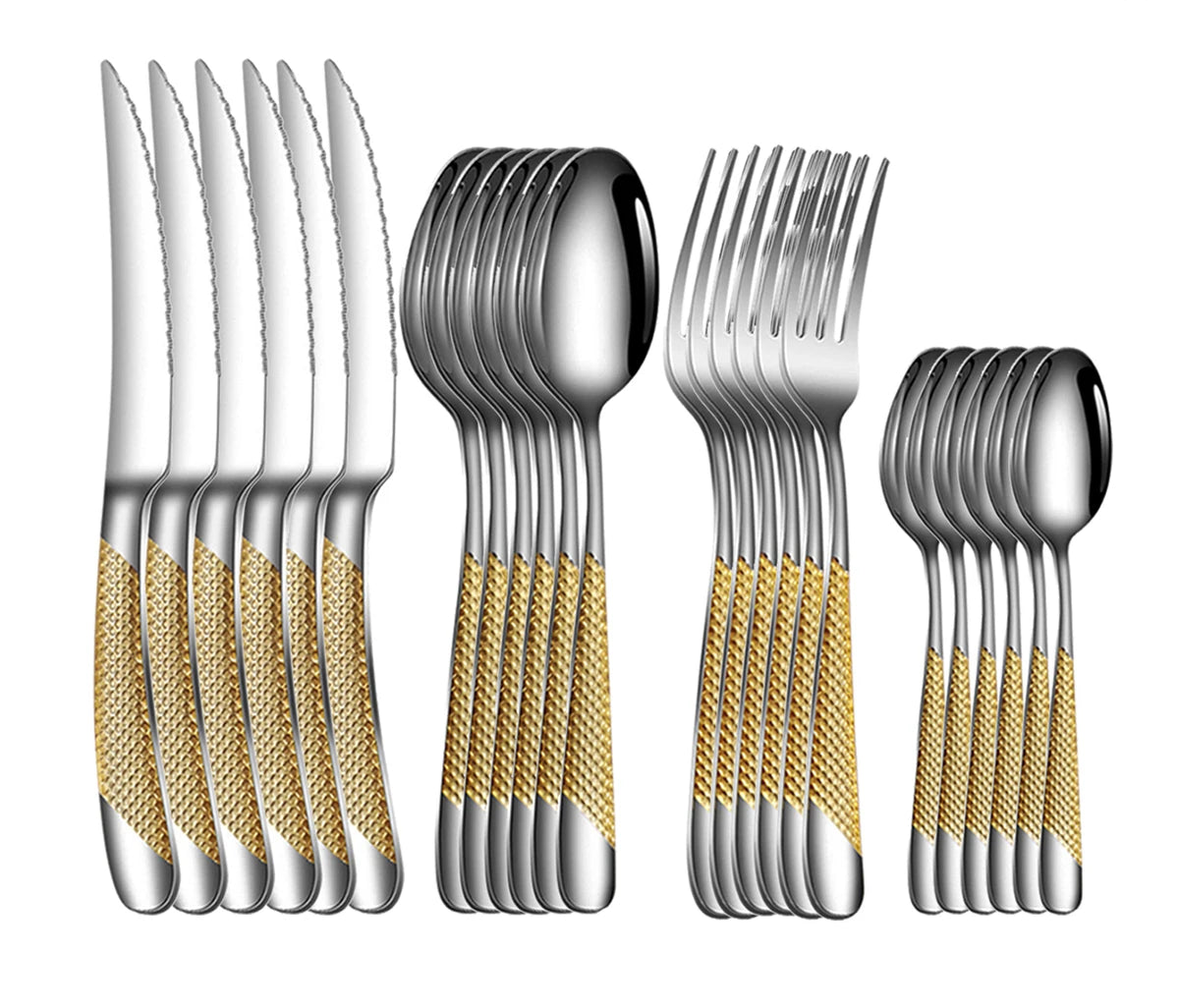 Stainless Steel Star Design Flatware Set