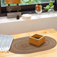 Oval Braided Table Mats — Natural Woven, Set of 4