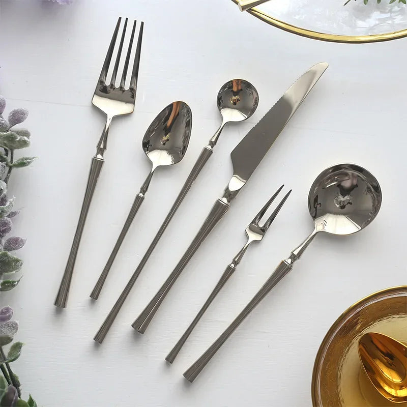 Bright Silver Stainless Steel Cutlery Set