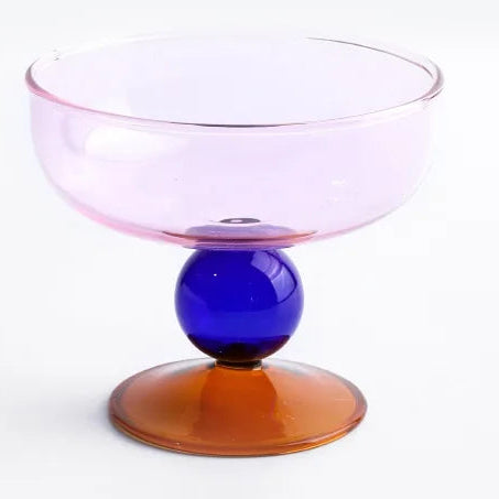 Colourful Glass Ice Cream Cup