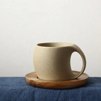 Ceramic Coffee Cup and Saucer Set — Ergonomic Handle, 220 ml
