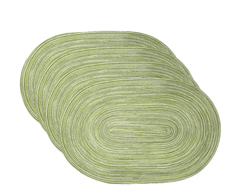 Irregular Polyester Cotton Placemats 4-Pack 45 x 30 cm