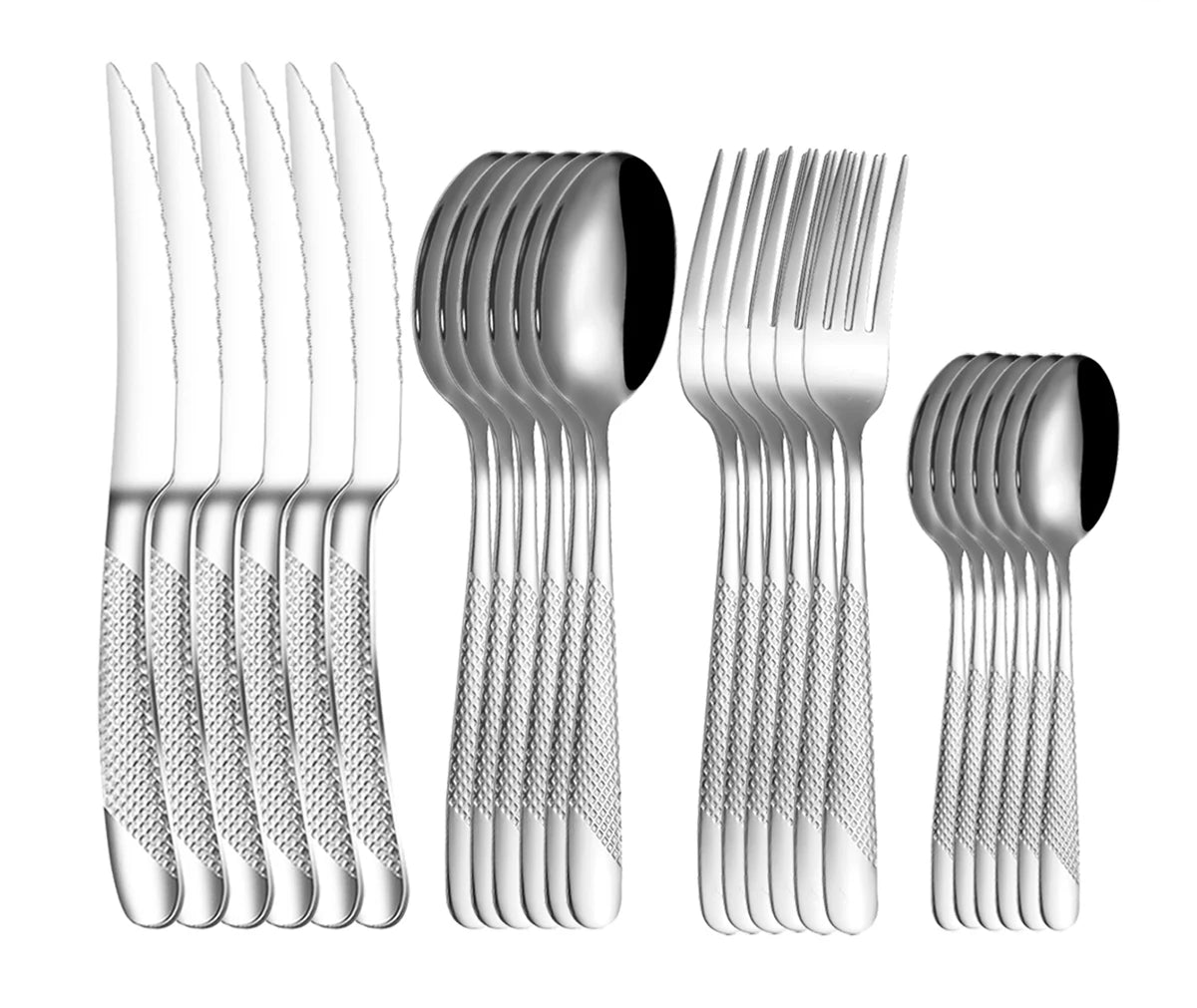 Stainless Steel Star Design Flatware Set