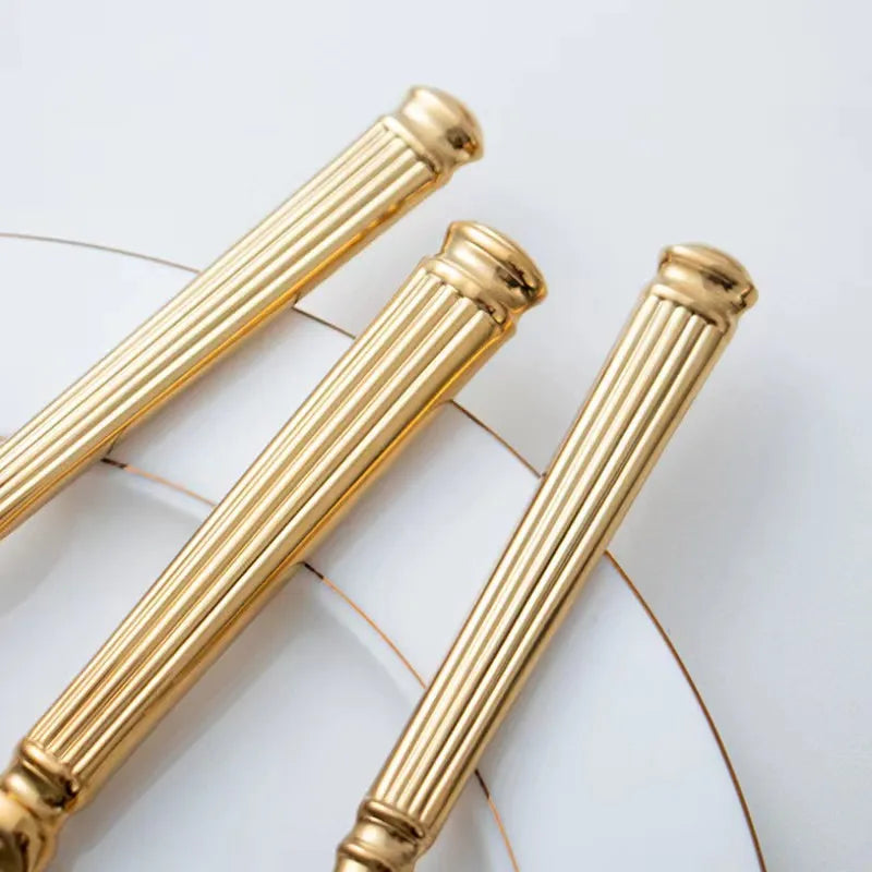 Silver Roman Column Stainless Steel Cutlery Set