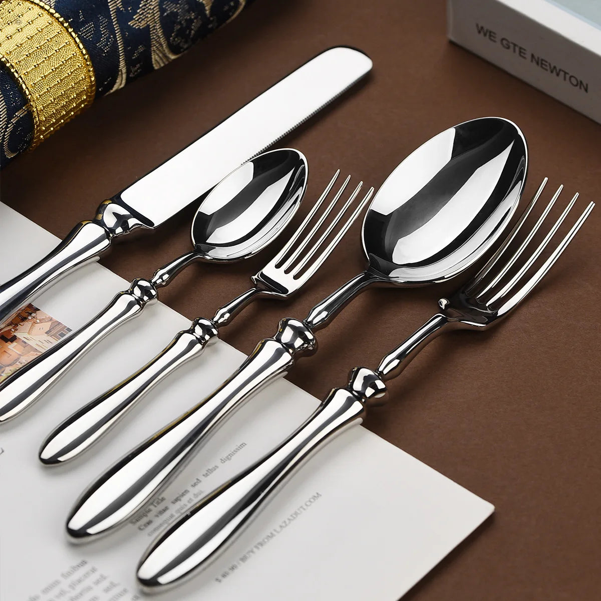 Luxury Stainless Steel Gourd Handle Cutlery Set