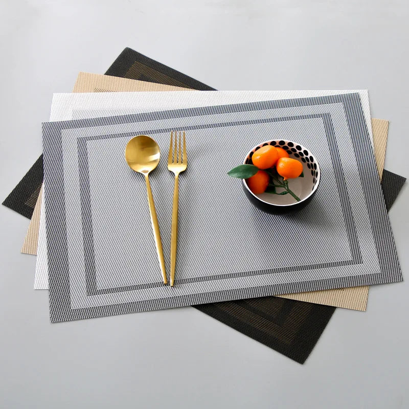 Non Slip PVC Table Mat - Set 4/6 Pieces