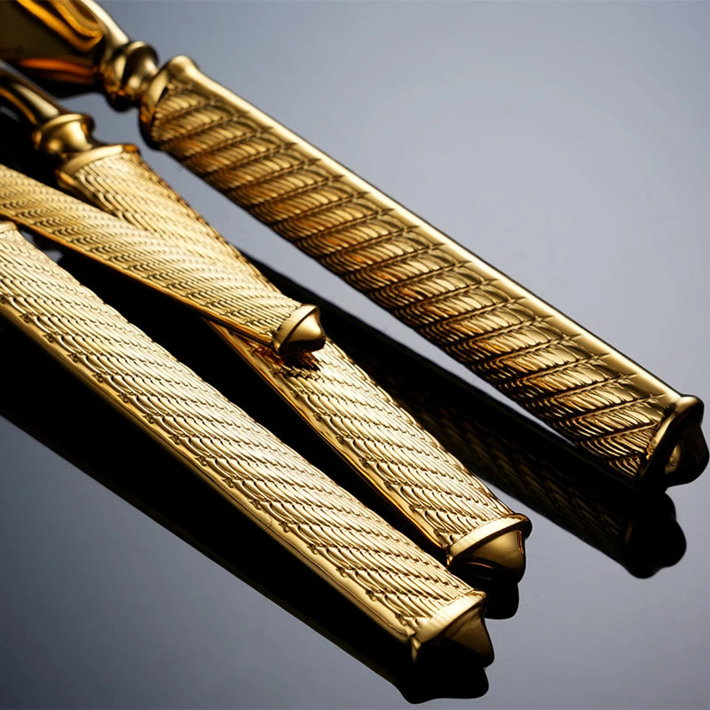 High End Gold Stainless Steel Cutlery Set