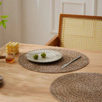Christmas Round Jute Placemats 6-Pack 38 cm