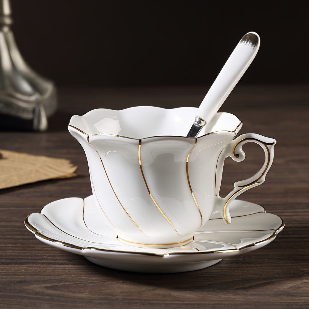 Coffee Cups, Saucers, Spoons and Display Rack Set for 6, view 2