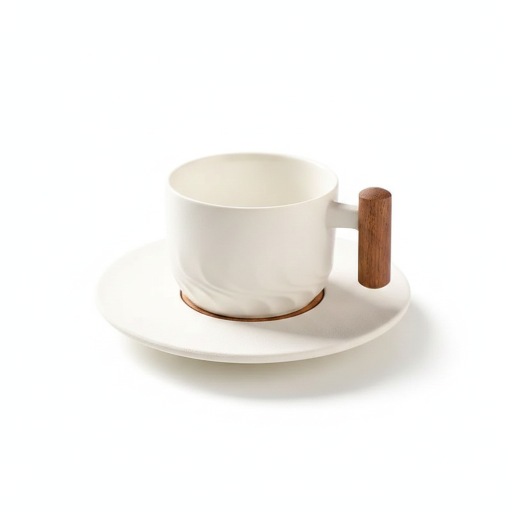 [IA] White cup saucer set / 130ml | 1-main-google-shopping