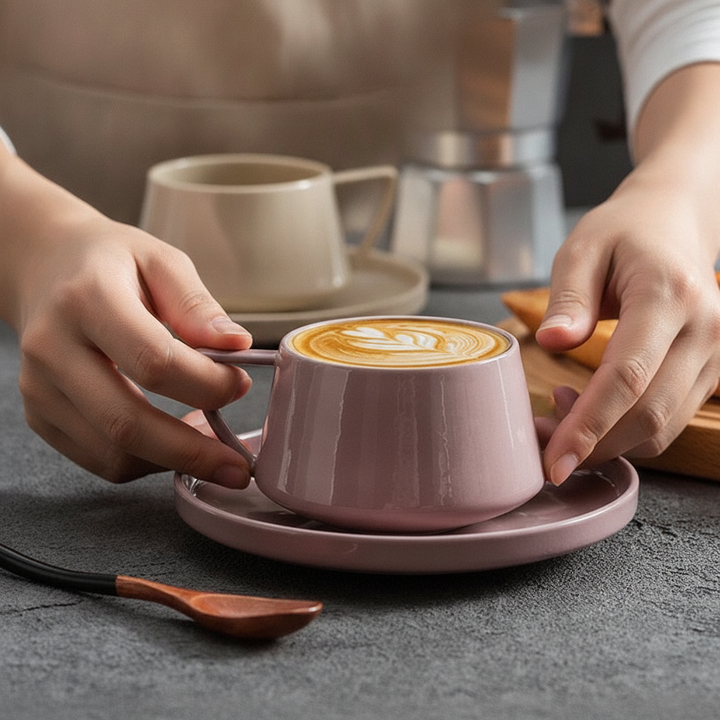 [IA] B Cup and Dish Set / 220ML | 3-human-use-controlled